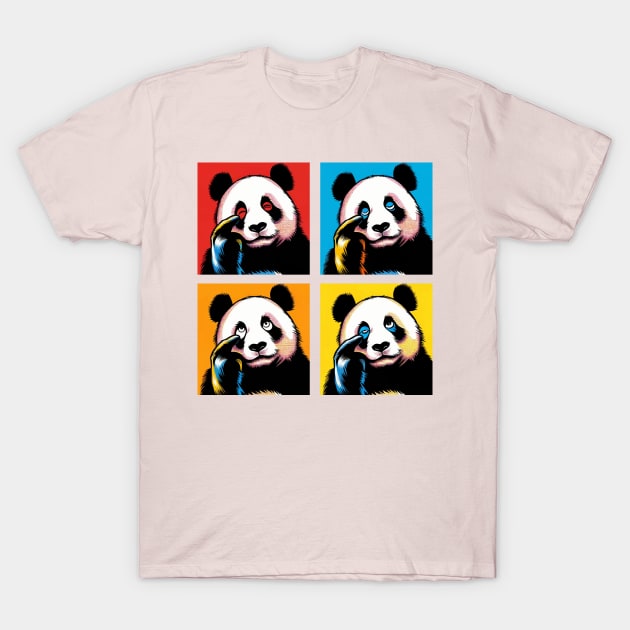 Pop Mocking Panda - Funny Panda Art T-Shirt by PawPopArt